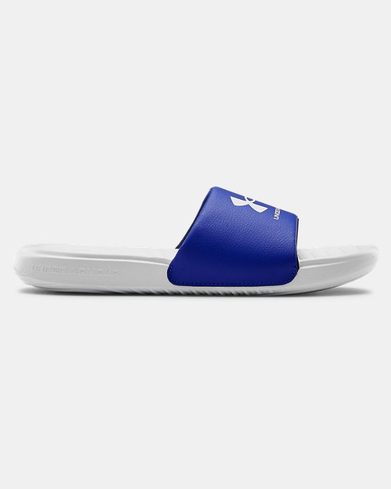 Boys' UA Ansa Fixed Slides in Gray image number 0